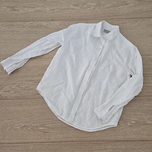 Everlane White Linen Shirt Size 4